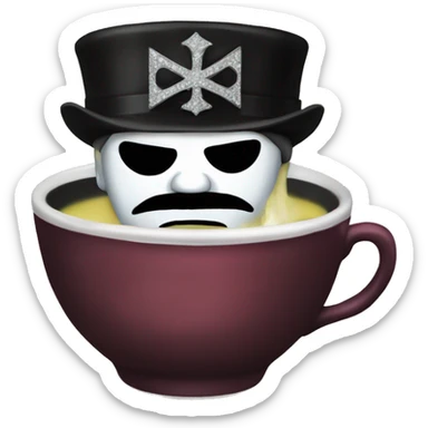King diamond in a tea cup sticker