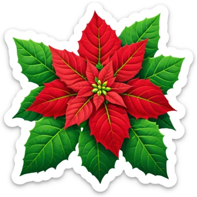 poinsettia sticker