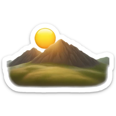 Sun and hill  sticker
