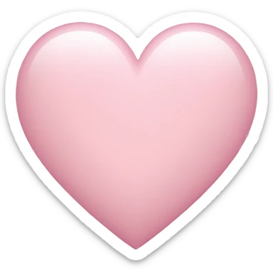light pink heart sticker