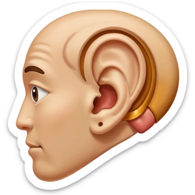 an ear praising God sticker