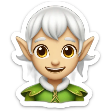 CUTE ELF WITH ONLY TWO TEETH sticker