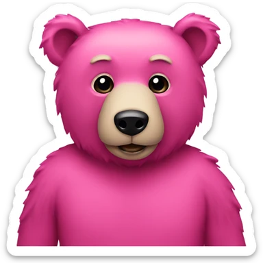 Bear pink  sticker