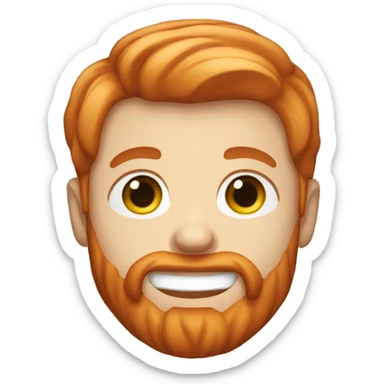 light red hair boy with a beard sticker