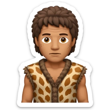 a stone age man walking  sticker