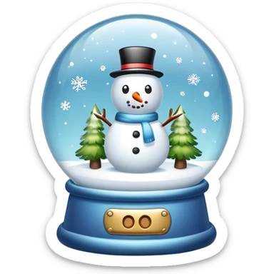 Cute snowglobe sticker