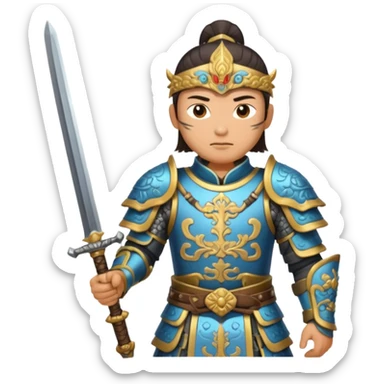 chinese ancient warrior sticker