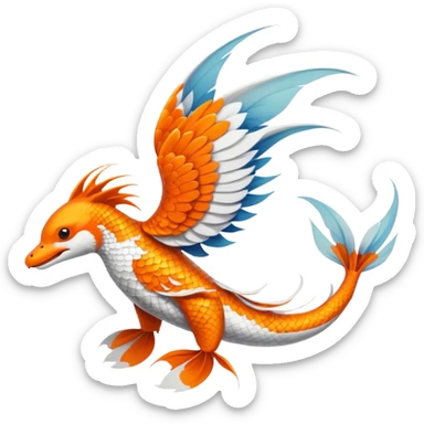Koi-sergal-birdy-fusion-hybrid-animal-creature, Full body  sticker