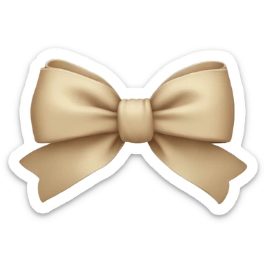 Beige bow sticker