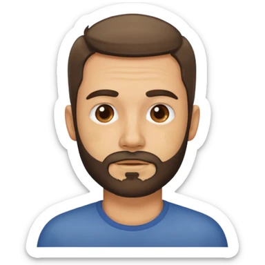 dirty short beard sticker