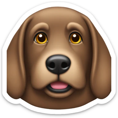 Brown bog dog with a Mantel  sticker