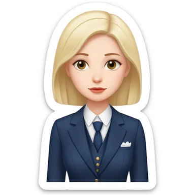 An English Woman in three Piece suit sticker