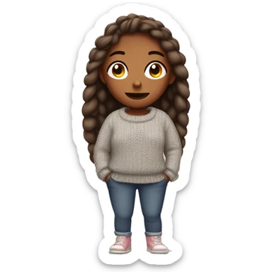 Lazy girl in sweater sticker