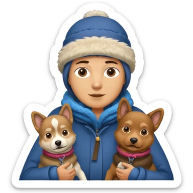 MUSHER WITH DOGS sticker