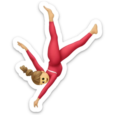 Femme fesant de la gymnastique sur des bars asymétrique  sticker