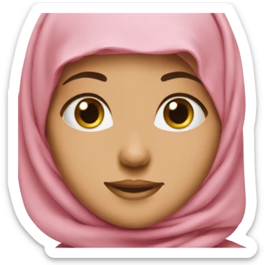 'Muslim girl with pink hijab sticker