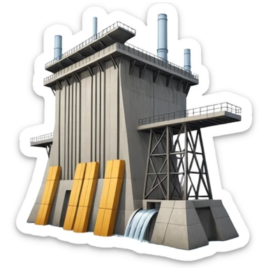 hydroelectric power station sticker