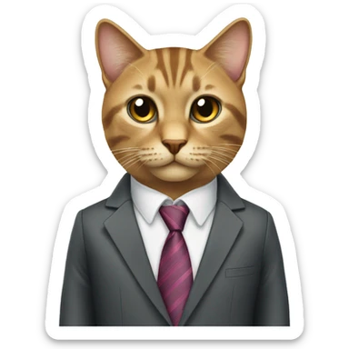 two business cats in ties sticker