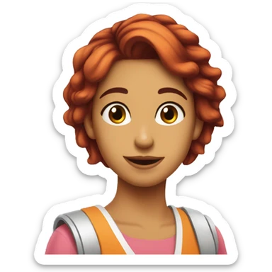 chica pelirroja cn pecas sticker