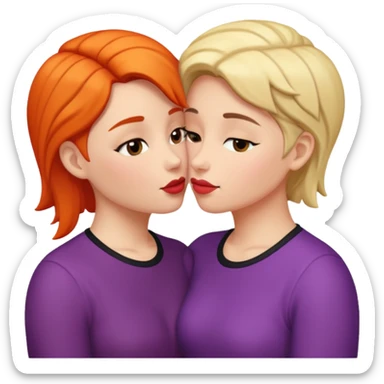 Kiss lesbian sticker