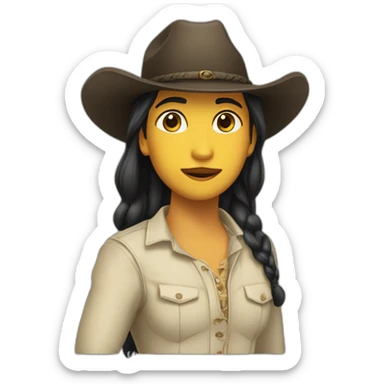 joven vaquera delgada sticker