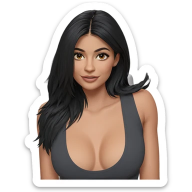 smiling girl in tank top sticker