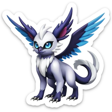 Shiny Absol-Noibat-Noivern-Hybrid (Full body) sticker