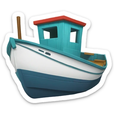 Muelle y bote sticker