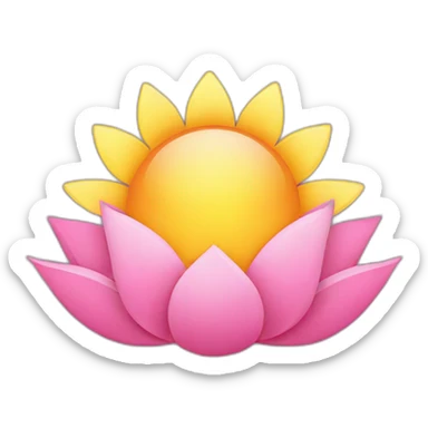 Pink Lotus and sun sticker