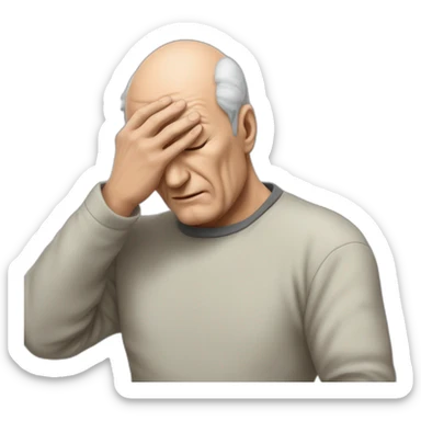 Facepalm Picard sticker