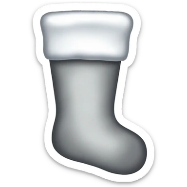 Aesthetic Grey Christmas stocking  sticker