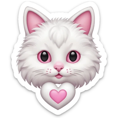 coeur et chats sticker