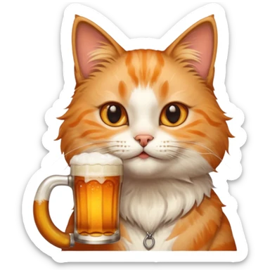 Gato tomando servesa sticker