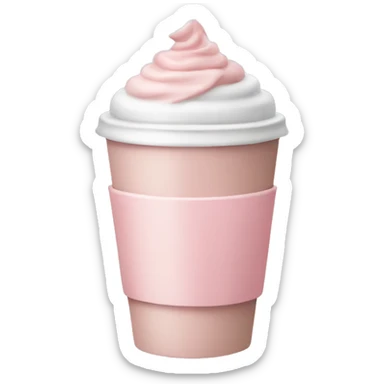 pastel pink coffee sticker