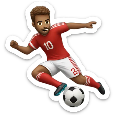 Futbolista volando  sticker