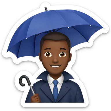 HOLDİNG UMBRELLA BLACK MAN sticker