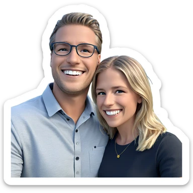 happy friends outdoors smiling sticker