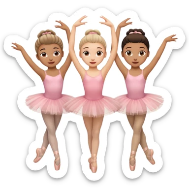 Triplets dancing sticker