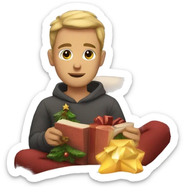 cosy chrismas night  sticker