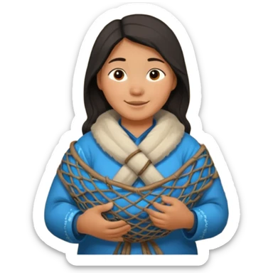 Inuit with nets home sticker