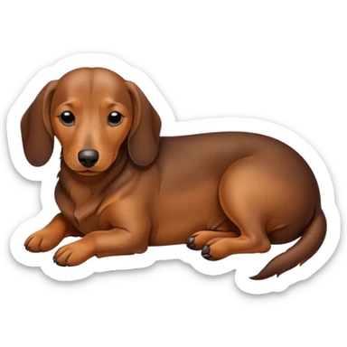 dachshund sleeping  sticker