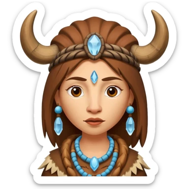 woman shaman, ice age sticker