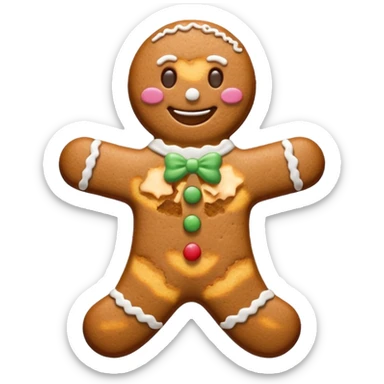 gingerbread man cookie sticker