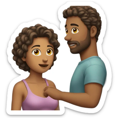 Guy give a wommen the heart sticker