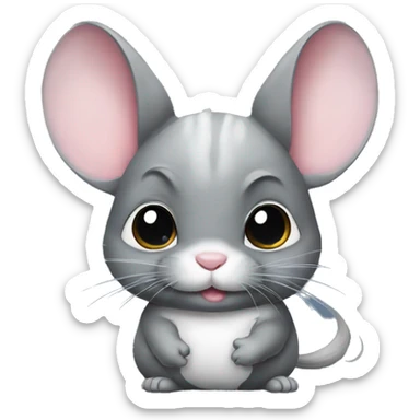 chinchilla with injection sticker