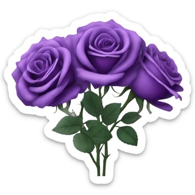 Purple rose pack sticker