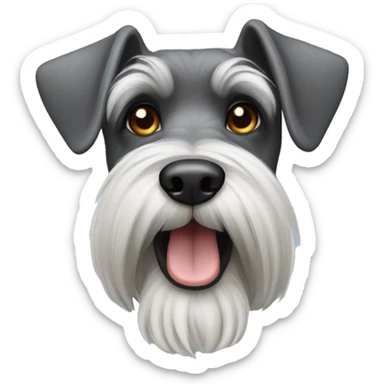 a sharp-eared Schnauzer sticker