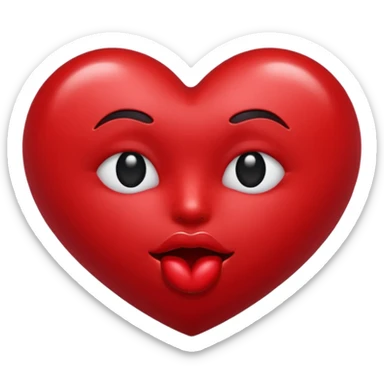 dark red kiss emoji  sticker