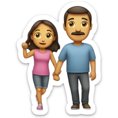 parent énervé contre enfant sticker