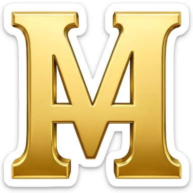 letters "A and I" sticker